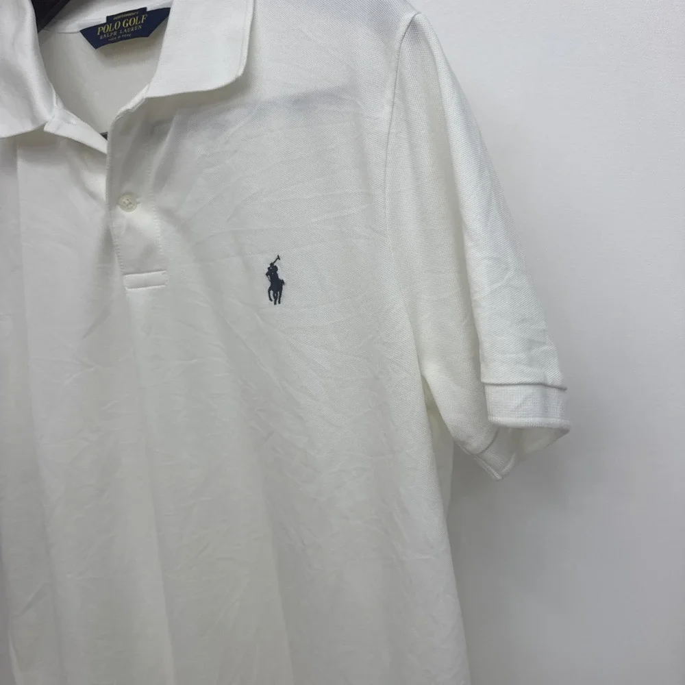 Polo Golf Ralph Lauren Performance collared white shirt made in Peru SZ Large